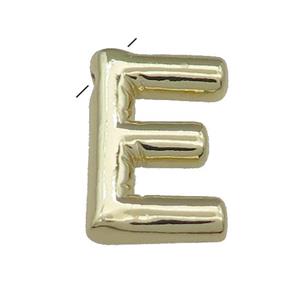 Copper Letter E Pendant Gold Plated, approx 15-21mm