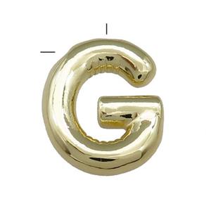 Copper Letter G Pendant Gold Plated, approx 15-21mm