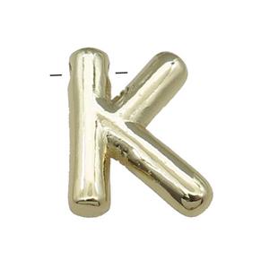 Copper Letter K Pendant Gold Plated, approx 15-21mm