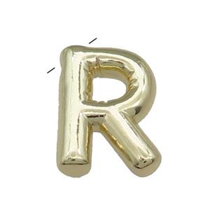 Copper Letter R Pendant Gold Plated, approx 15-21mm