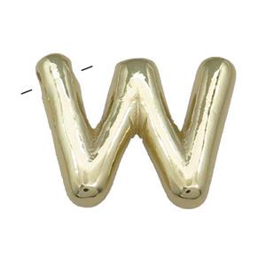 Copper Letter W Pendant Gold Plated, approx 15-21mm