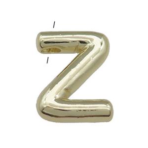 Copper Letter Z Pendant Gold Plated, approx 15-21mm