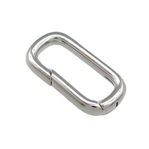 Copper Carabiner Clasp Platinum Plated, approx 10-20mm