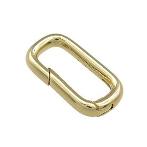 Copper Carabiner Clasp Gold Plated, approx 10-20mm