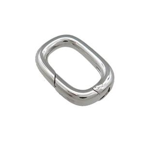Copper Carabiner Clasp Platinum Plated, approx 12-18mm