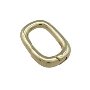 Copper Carabiner Clasp Gold Plated, approx 12-18mm