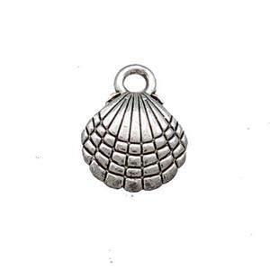 Tibetan Style Zinc Shell Pendant Antique Silver, approx 10mm