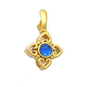 Copper Star Pendant Pave Jadeite Glass 18K Gold Plated, approx 12.5mm