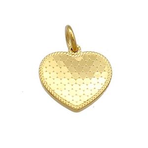 Copper Heart Pendant Unfade 18K Gold Plated, approx 14mm