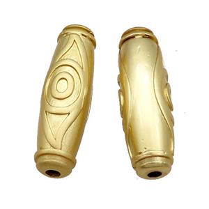 Copper Rice Beads Eye Unfade Large Hole Gold Plated, approx 11-35mm, 2.5mm hole