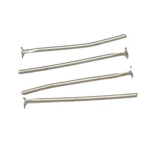 Copper T-head Pins Platinum Plated, approx 30mm, 1.2mm