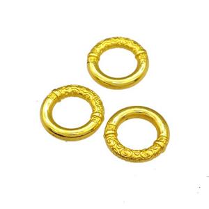 Alloy Jump Rings Gold Plated, approx 12mm