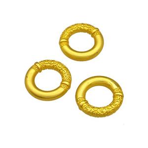 Alloy Jump Rings Unfade Matte Gold Plated, approx 16mm