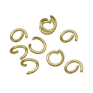 Copper Jump Rings Open Gold Plated, 8mm