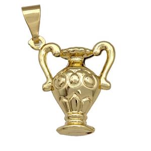 Copper Trophy Charms Pendant Gold Plated, approx 20-25mm