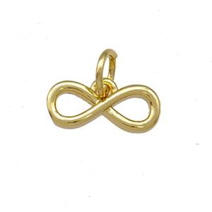 Copper Infinity Pendant Gold Plated, approx 5-11.5mm