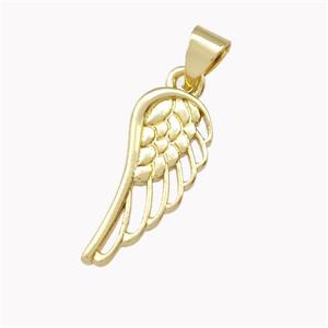 Angel Wings Charms Copper Pendant Gold Plated, approx 8-19mm