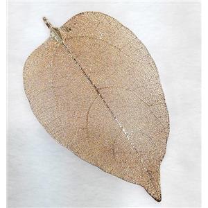 Unfading copper leaf, red copper plated, approx 50-90mm
