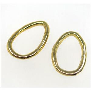 colorfast copper linker, gold plated, approx 15-21mm