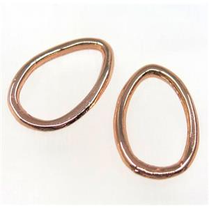 colorfast copper linker, rose gold, approx 15-21mm
