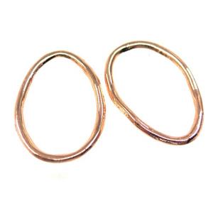colorfast copper linker, rose gold, approx 22-32mm