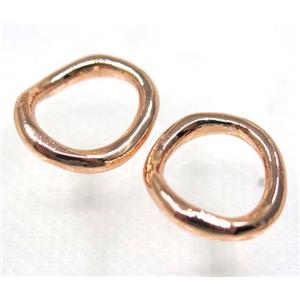 colorfast copper linker, rose gold, approx 17-20mm