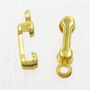 alloy phone pendant, gold plated, approx 3.5-14mm