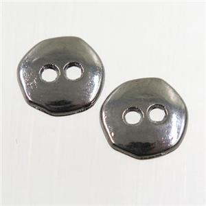 colorfast copper rulla spacer beads, circle, black plated, approx 10mm dia