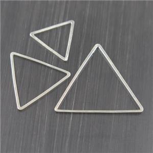 copper links, triangle, silver plated, approx 20mm dia