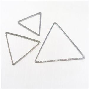 copper links, triangle, platinum plated, approx 15mm