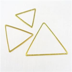 copper links, triangle, gold plated, approx 20mm dia