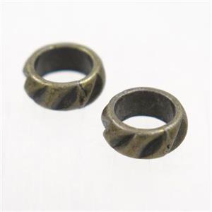 alloy spacer beads, rondelle, antique bronze, approx 8mm dia