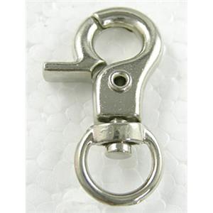 Keychain clasp, Platinum Plated, 23x45mm
