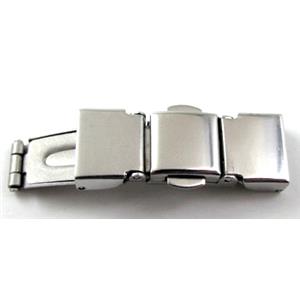 clip Watchstrap clasp, platinum plated, 11x43mm