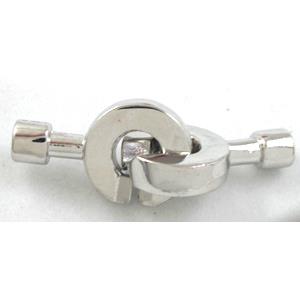Platinum Plated alloy Clasp, 18x30mm