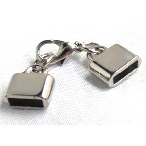 platinum plated Alloy Clasp, 50mm length, 3x9mm hole