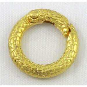 alloy Carabiner Clasp, gold plated, approx 25mm dia