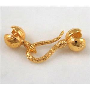 copper clasp, gold plated, approx 6x26mm