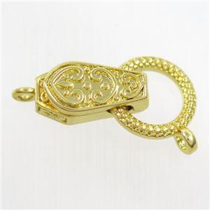 copper clasp, gold plated, approx 13-23mm