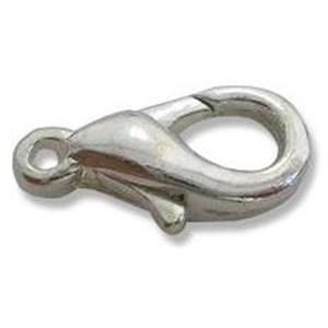 Silver Plated Copper Lobster Clasp, 10mm