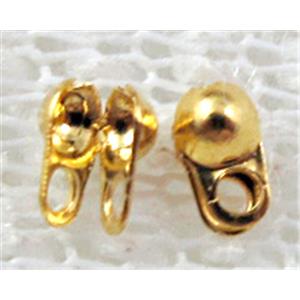copper BeadTip for ballchain, gold plated, inside:1.5mm dia