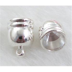 silver plated copper End Caps, 10x12mm, inside:8mm