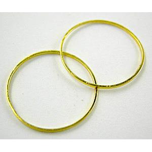 Gold Plated Copper Rings, close, 20mm dia
