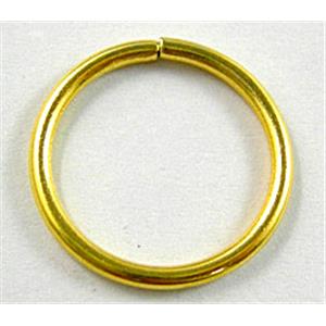 iron JumpRing, gold plated, approx 10mm