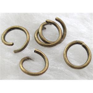 bronze open mouth iron Jump Ring, approx 6mm dia