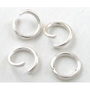 silver plated Open mouth iron Jump Rings, approx 10mm dia