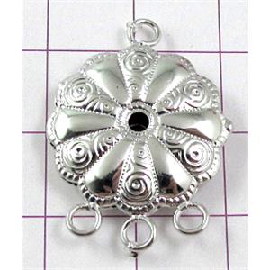 Platinum Plated Jewelry Pendant, copper, 21mm dia