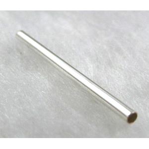 Silver Plated Spacer Tube, Nickel & Lead Free, 1.5x25mm
