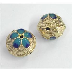 enameling copper spacer bead, colorfast, approx 14mm dia