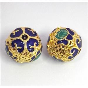 enameling copper spacer bead, colorfast, approx 14mm dia